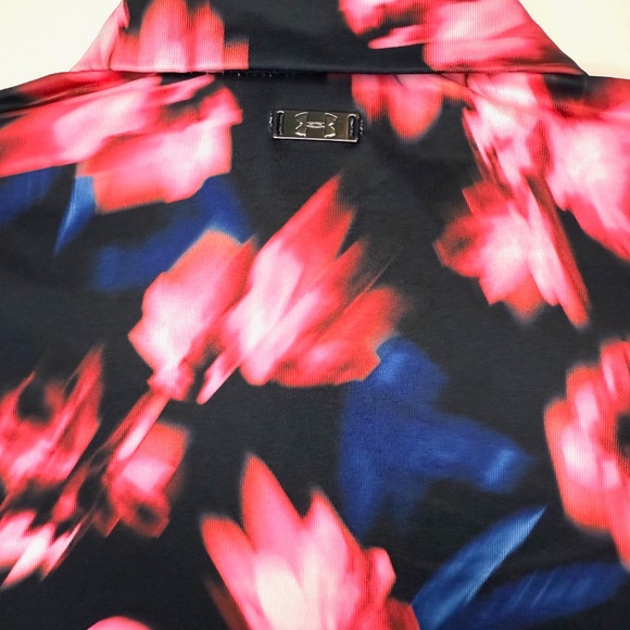 Under Armour Golf Polo Womens, Zinger Blur, Black-Pink , XS - Picture 8 of 8